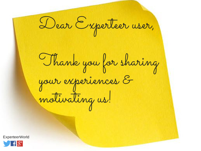 Experteer review customer service thank you