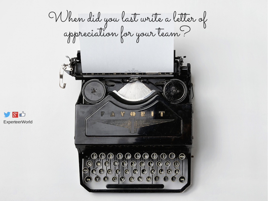 Using the Tool of appreciation at work